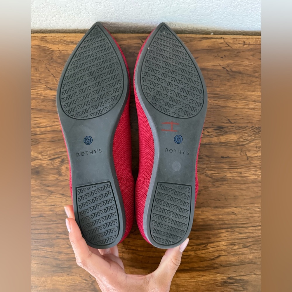 Rothy’s The Point II Red and Blue Size 9 - Picture 5 of 6